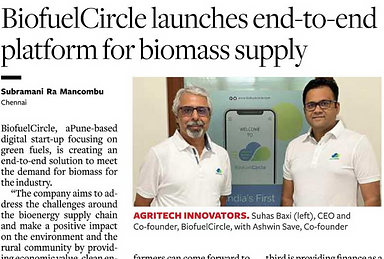 Pune-based start-up BiofuelCircle launches end-to-end platform for biomass supply